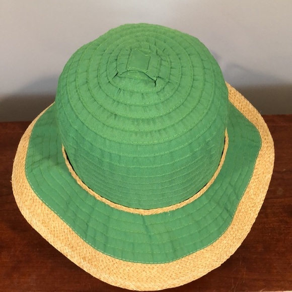 Scala Collection Green Straw Floppy Bucket Sun Hat - Picture 4 of 6